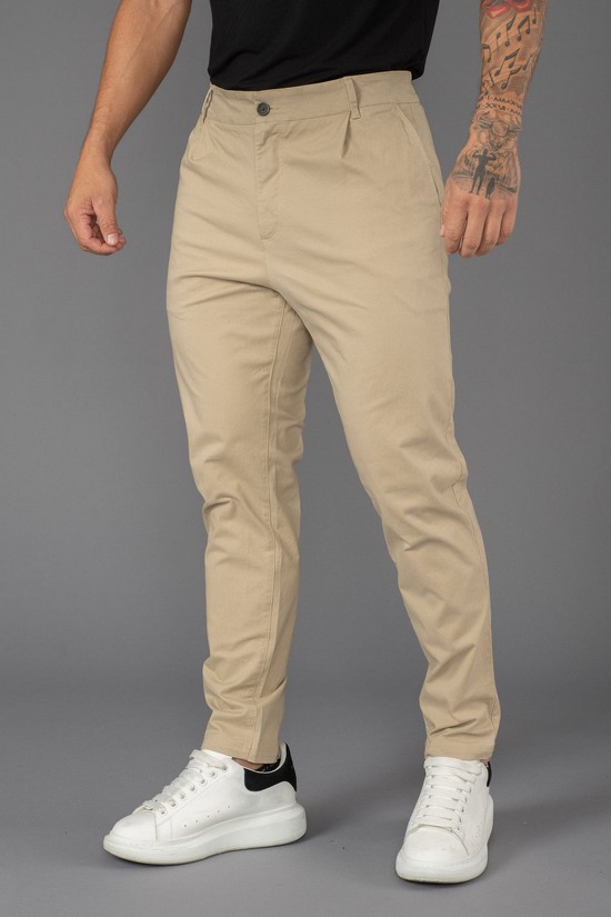 Youngla 625 Slim Fit Chino Uomo Pantaloni Khaki | DR2569347