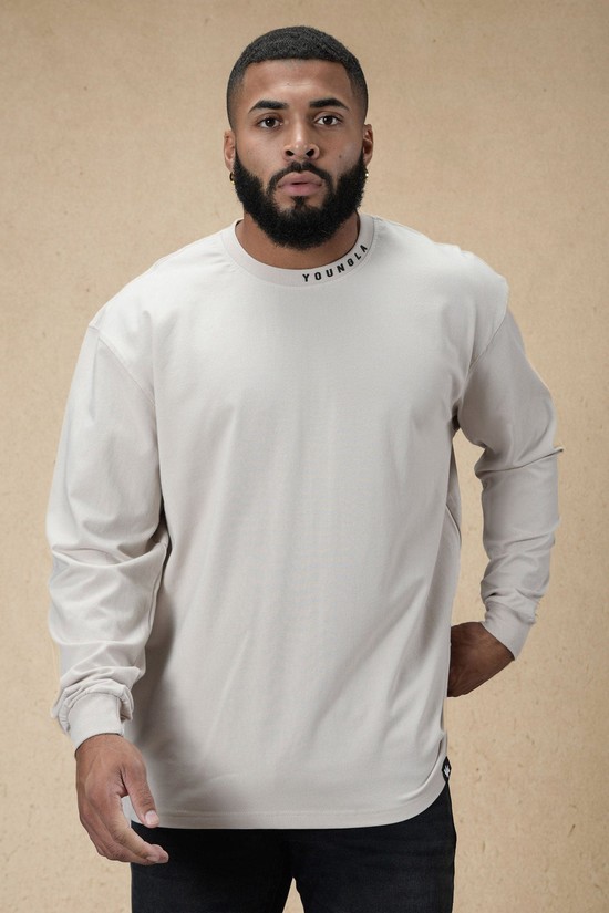 Youngla 810 Trademark Longsleeves Uomo Camicie Bianche | YJ4185603