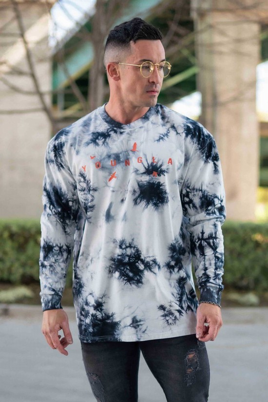 Youngla 811 Liberty Long Sleeves Uomo Camicie Nere Bianche | DP0297316