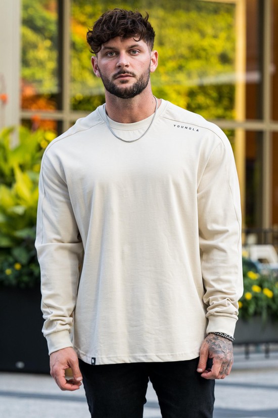 Youngla 814 Offset Long Sleeves Uomo Camicie Bianche | OS4186039