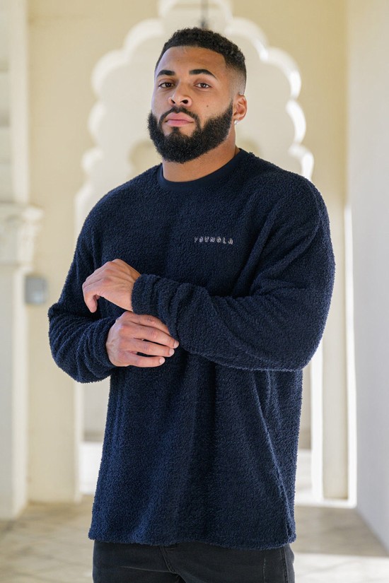 Youngla 817 Cozy Longsleeves Uomo Camicie Blu Marino | BW4285179