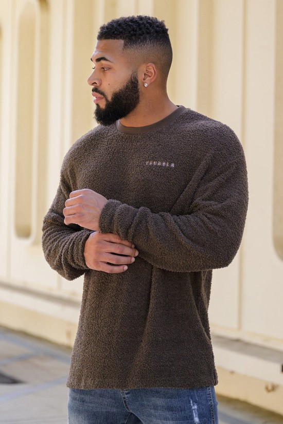 Youngla 817 Cozy Longsleeves Uomo Camicie Caffè | UH0985627