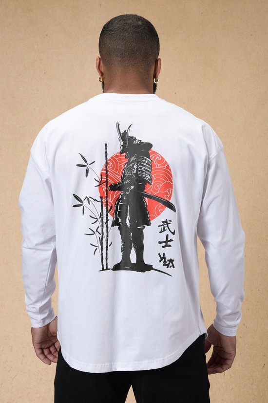 Youngla 822 Bushido Longsleeves Uomo Camicie Bianche | QN2648139