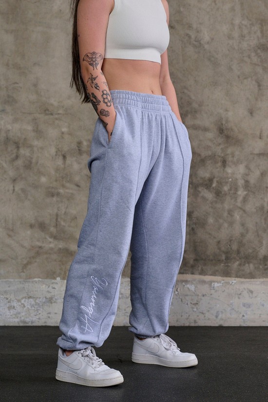 Youngla W202 Script 2.0 Donna Pantaloni Jogger Grigie | FM1607584
