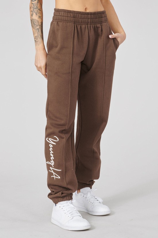 Youngla W202 Script 2.0 Donna Pantaloni Jogger Marroni | OS9870614