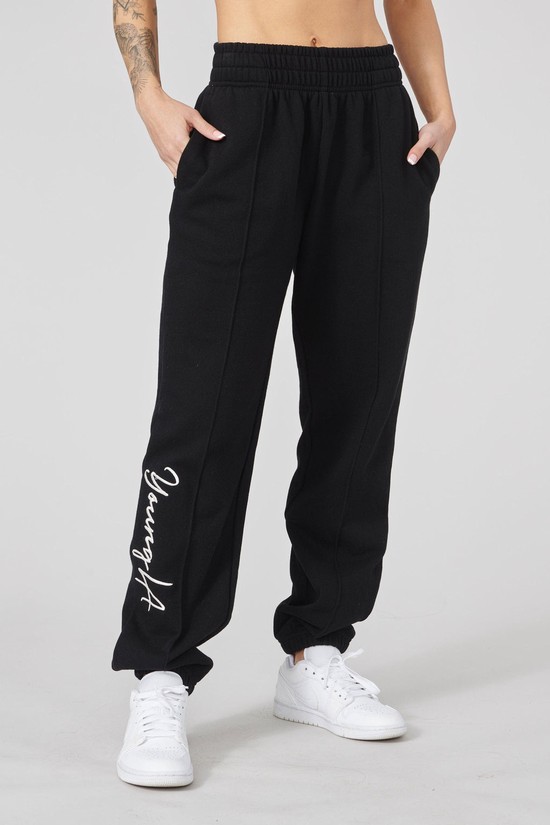 Youngla W202 Script 2.0 Donna Pantaloni Jogger Nere | RU3684190