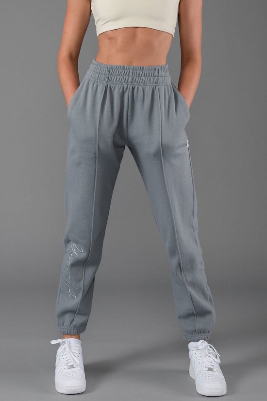 Youngla W202 Script Donna Pantaloni Jogger Grigie | DT7903126