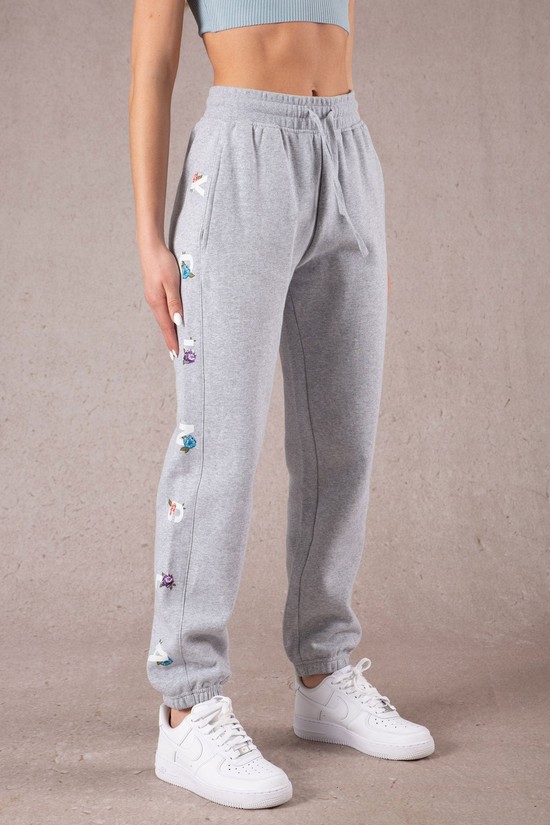 Youngla W203 Invernali Bloom Donna Pantaloni Jogger Grigie | HL6710539