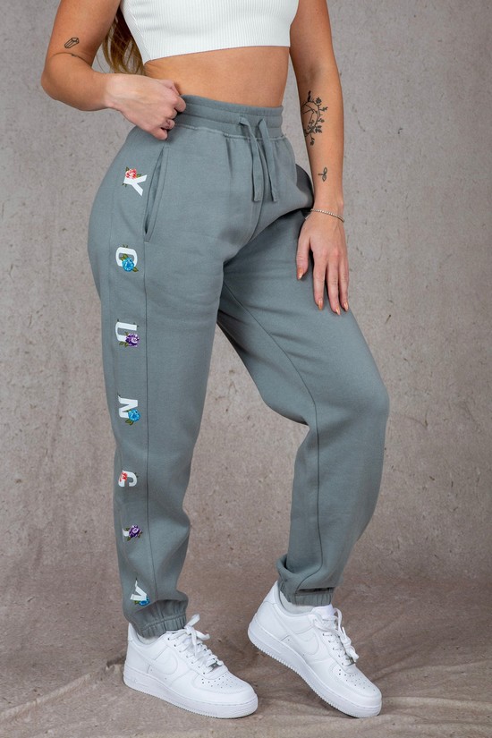 Youngla W203 Invernali Bloom Donna Pantaloni Jogger Grigie | ZS9274108