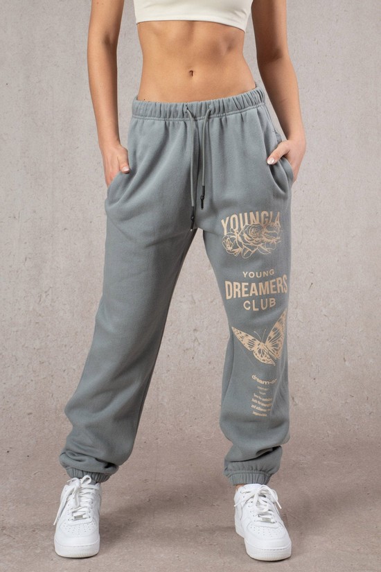 Youngla W211 Dreamers Donna Pantaloni Jogger Grigie | LY7294108