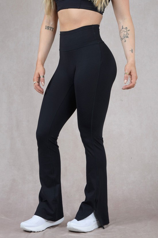 Youngla W213 Asana Flare Donna Pantaloni Jogger Nere | YT9160824