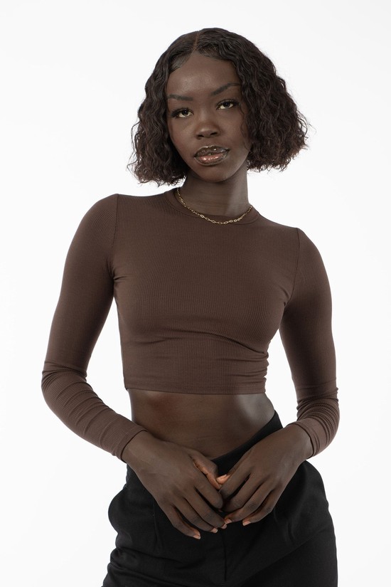 Youngla W402 Costine Longsleeve Donna Camicie Caffè | AH8450329