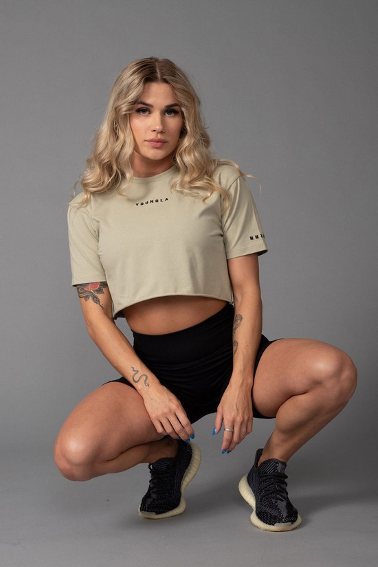 Youngla W403 Established Cropped Donna Camicie Grigie | RL0164792