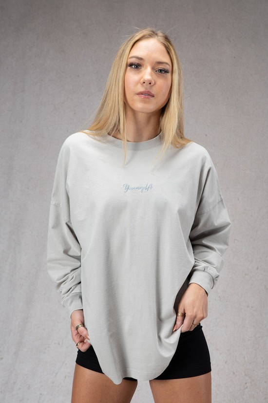 Youngla W416 Retro Long Sleeve Donna Camicie Grigie | KE2986513