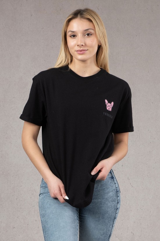 Youngla W417 Iggy Oversized Donna Camicie Nere | DP9635470